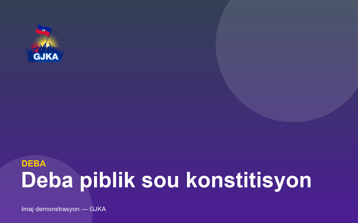 Deba piblik: ki konstitisyon pou Ayiti?
